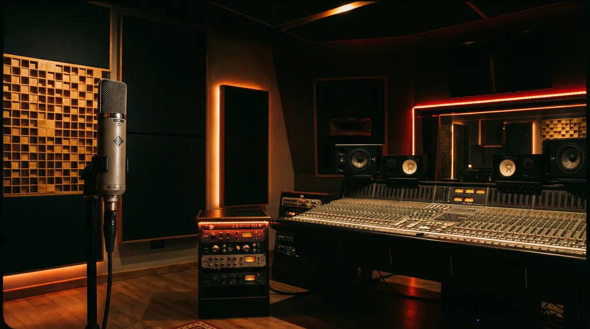 专业录音棚内部 影视音效 配乐录制环境